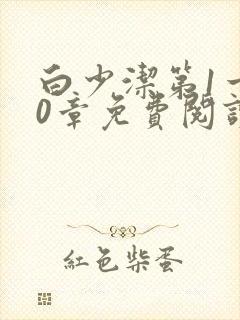 白少洁第1一40章免费阅读