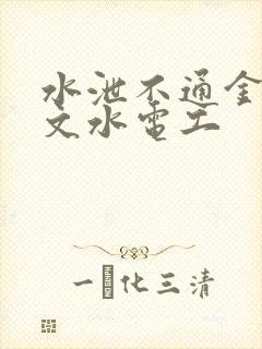 水泄不通金银原文水电工封面