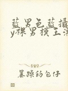 蓝男色蓝摄gay裸男模王瀚封面