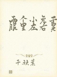 两个小兔子在衣服里左右晃