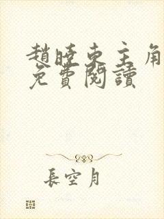 赵晓东主角小说免费阅读