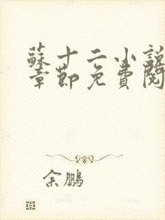 苏十二小说最新章节免费阅读全文