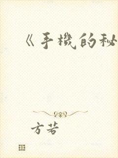 《手机的秘密》封面