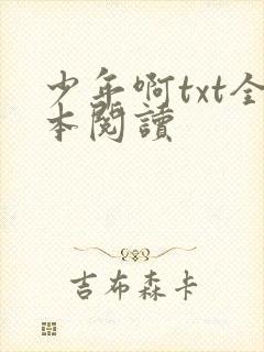 少年啊txt全本阅读