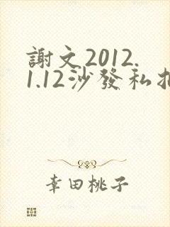 谢文2012.1.12沙发私拍