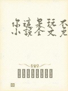 你这是玩不起呀小说全文免费阅读