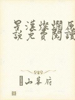 星汉灿烂原著小说免费阅读封面