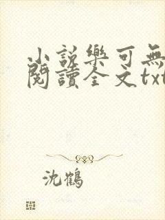 小说乐可无弹窗阅读全文txt金银花封面