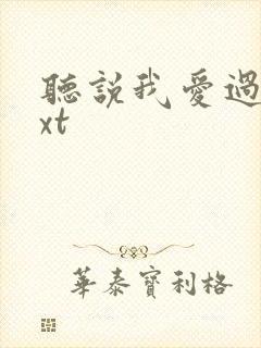 听说我爱过你txt封面