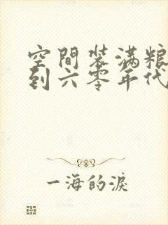 空间装满粮食回到六零年代