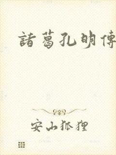 诸葛孔明传封面