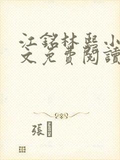 江铭林熙小说全文免费阅读