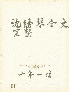 沈绣琴全文阅读完整