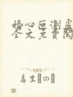 婚心叵测卢丹妮全文免费阅读小说