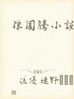 狼图腾小说封面