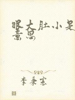 眼大肚小是什么意思