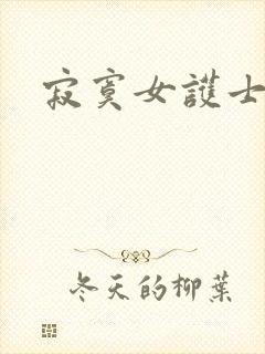 寂寞女护士封面