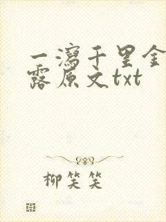 一泻千里金银花露原文txt