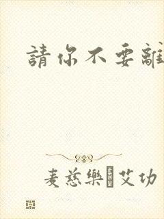 请你不要离开我