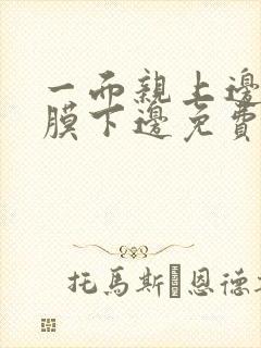 一面亲上边一面膜下边免费阅读