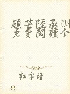 顾芒陆承洲小说免费阅读全文免费阅读下载封面