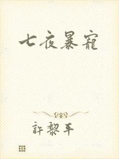 七夜暴宠封面