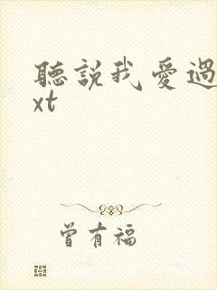 听说我爱过你txt