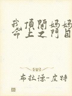 我顶开妈妈的生命上之门目录封面