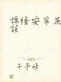 锦绣安宁原著小说封面
