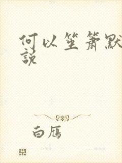何以笙箫默 小说