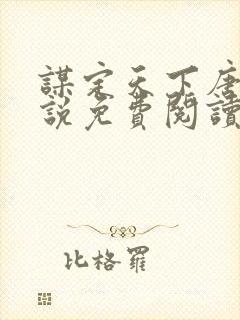 谋定天下唐诚小说免费阅读封面