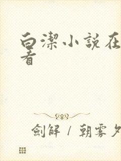 白洁小说在线观看