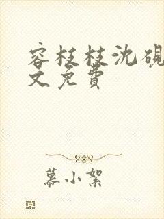 容枝枝沈砚书全文免费