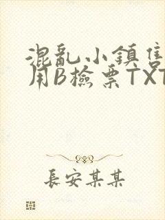 混乱小镇售票员用B检票TXT封面