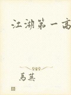 江湖第一高手封面
