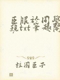 臣服于同学的母亲txt笔趣阁