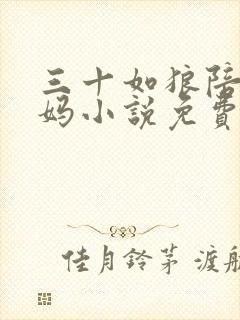 三十如狼陪读妈妈小说免费阅读