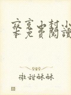 寂寞山村小说全本免费阅读