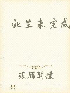 此生未完成