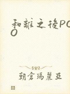 和离之后POPO封面