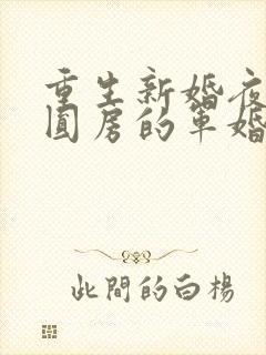 重生新婚夜正在圆房的军婚