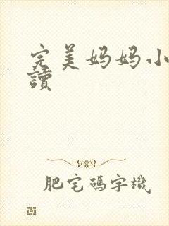 完美妈妈小说阅读