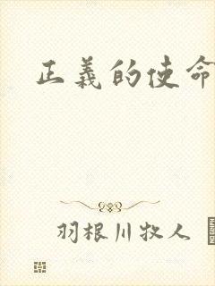 正义的使命小说封面