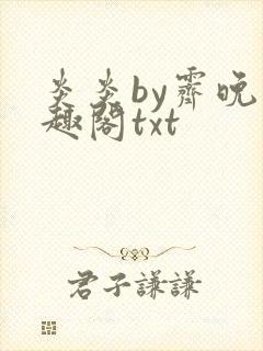 炎炎by霁晚笔趣阁txt