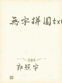 无字拼图txt封面