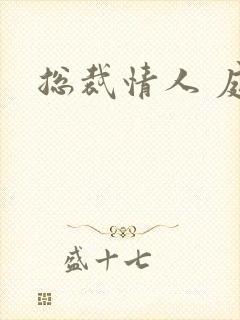 总裁情人 庭妍封面