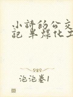 小诗的公交车日记 半煤化工