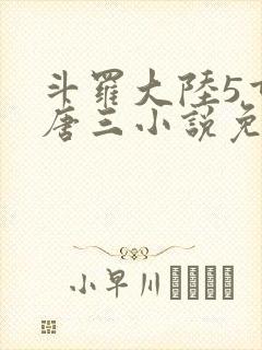 斗罗大陆5重生唐三小说免费阅读