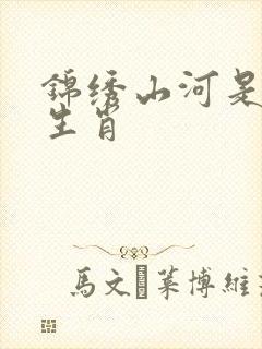锦绣山河是什么生肖封面