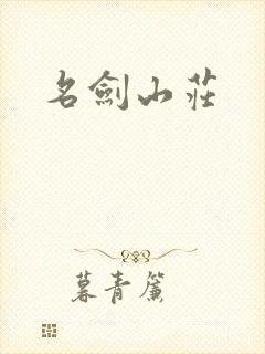 名剑山庄封面